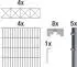 Alberts Doppelstabmatten-Set Nexus 200 x 100 cm, 8 m, anthrazit