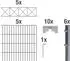 Alberts Doppelstabmatten-Set Nexus 200 x 120 cm, 10 m, anthrazit