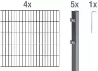 Alberts Doppelstabmattenzaun "Grundset" H&ouml;he: 80-200 cm, Gesamtl&auml;nge: 4-30 m, zum