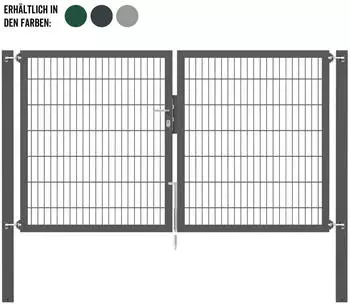 Alberts Flexo Plus 8/6/8 200 x 160 cm inkl. Pfosten 8 x 8 cm anthrazit