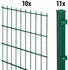 GARDEN 'N' MORE Standard 20 m x 200 cm Set (10 Zaunelemente + 11 Pfosten) grün (75014000)