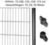 GARDEN 'N' MORE Einstabmattenzaun mit Rundpfosten 10 m x 100 cm Set (5 Zaunelemente + 6 Pfosten) anthrazit (79701810)