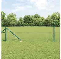 vidaXL Schwei&szlig;drahtzaun mit Spikes 10 x 0,6 m (B x H)