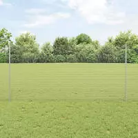 vidaXL Schwei&szlig;drahtzaun mit Pfosten 10 x 1,2 m (B x H)