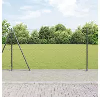 vidaXL Geschwei&szlig;ter Drahtzaun mit Betonfundament 10 x 1,2 m (B x H)