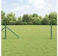 vidaXL Schwei&szlig;drahtzaun mit Spikes 10 x 0,4 m (B x H)