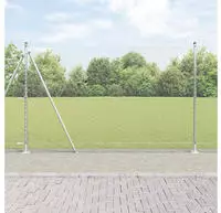 vidaXL Geschwei&szlig;ter Drahtzaun mit Betonfundament 50 x 1,5 m (B x H)