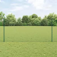 vidaXL Schwei&szlig;drahtzaun mit Pfosten 50 x 1,2 m (B x H)