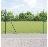 vidaXL Geschwei&szlig;ter Drahtzaun mit Betonfundament 10 x 1,6 m (B x H)