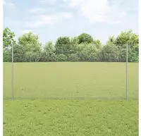 vidaXL Schwei&szlig;drahtzaun mit Pfosten 50 x 1,2 m (B x H)