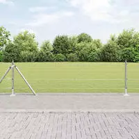 vidaXL Geschwei&szlig;ter Drahtzaun mit Betonfundament 50 x 0,5 m (B x H)