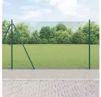 vidaXL Geschwei&szlig;ter Drahtzaun mit Betonfundament 50 x 1,4 m (B x H)