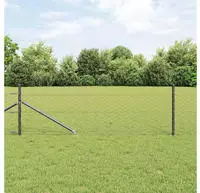 vidaXL Schwei&szlig;drahtzaun mit Spikes 10 x 0,4 m (B x H)