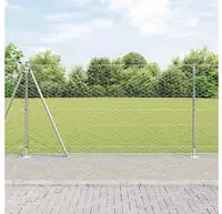 vidaXL Geschwei&szlig;ter Drahtzaun mit Betonfundament 25 x 1,2 m (B x H)