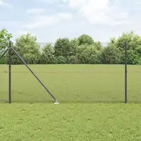 vidaXL Schwei&szlig;drahtzaun mit Spikes 50 x 1,4 m (B x H)