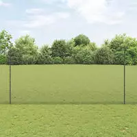 vidaXL Schwei&szlig;drahtzaun mit Pfosten 25 x 1,6 m (B x H)