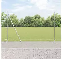 vidaXL Geschwei&szlig;ter Drahtzaun mit Betonfundament 50 x 1,5 m (B x H)