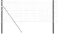 vidaXL Zaunpfosten 12 pcs Grau 90 cm Pulverbeschichteter Stahl