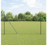 vidaXL Schwei&szlig;drahtzaun mit Spikes 10 x 1,5 m (B x H)