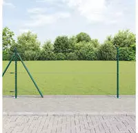 vidaXL Geschwei&szlig;ter Drahtzaun mit Betonfundament 25 x 0,8 m (B x H)