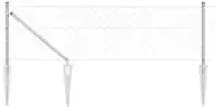 vidaXL Schwei&szlig;drahtzaun mit Spikes 25 x 0,6 m (B x H)