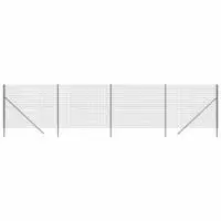 vidaXL Maschendrahtzaun Anthrazit 2x10 m Verzinkter Stahl