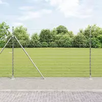 vidaXL Geschwei&szlig;ter Drahtzaun mit Betonfundament 25 x 1,6 m (B x H)