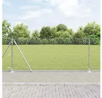 vidaXL Geschwei&szlig;ter Drahtzaun mit Betonfundament 10 x 1 m (B x H)