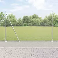 vidaXL Geschwei&szlig;ter Drahtzaun mit Betonfundament 50 x 1,5 m (B x H)