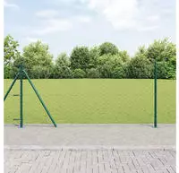 vidaXL Geschwei&szlig;ter Drahtzaun mit Betonfundament 25 x 0,8 m (B x H)
