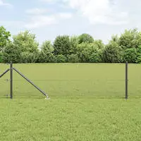 vidaXL Schwei&szlig;drahtzaun mit Spikes 25 x 0,5 m (B x H)