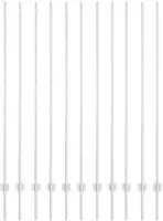 vidaXL Eingebetteter Zaunpfosten 11 pcs Silber 200 cm