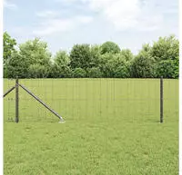 vidaXL Schwei&szlig;drahtzaun mit Spikes 25 x 0,4 m (B x H)