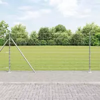 vidaXL Geschwei&szlig;ter Drahtzaun mit Betonfundament 50 x 1,2 m (B x H)