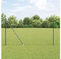 vidaXL Schwei&szlig;drahtzaun mit Spikes 10 x 1,6 m (B x H)