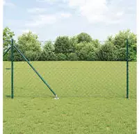 vidaXL Schwei&szlig;drahtzaun mit Spikes 10 x 1,2 m (B x H)