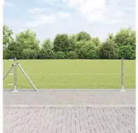 vidaXL Geschwei&szlig;ter Drahtzaun mit Betonfundament 25 x 0,4 m (B x H)