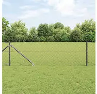 vidaXL Schwei&szlig;drahtzaun mit Spikes 10 x 0,6 m (B x H)