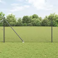 vidaXL Schwei&szlig;drahtzaun mit Spikes 10 x 1,4 m (B x H)