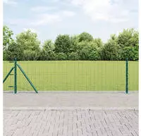 vidaXL Geschwei&szlig;ter Drahtzaun mit Betonfundament 50 x 0,6 m (B x H)