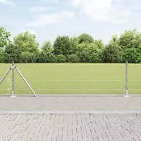 vidaXL Geschwei&szlig;ter Drahtzaun mit Betonfundament 10 x 0,6 m (B x H)