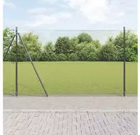 vidaXL Geschwei&szlig;ter Drahtzaun mit Betonfundament 10 x 1,6 m (B x H)