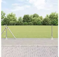vidaXL Geschwei&szlig;ter Drahtzaun mit Betonfundament 25 x 0,4 m (B x H)