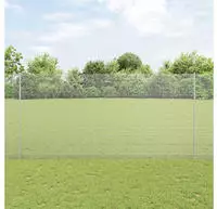 vidaXL Schwei&szlig;drahtzaun mit Pfosten 25 x 1,5 m (B x H)