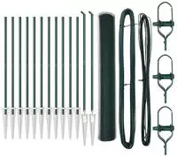 vidaXL Schwei&szlig;drahtzaun mit Spikes 25 x 1,2 m (B x H)