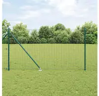 vidaXL Schwei&szlig;drahtzaun mit Spikes 10 x 1,2 m (B x H)