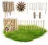 Floranica Staketenzaun Haselnuss 50 cm + Holzpfosten Lattenabstand 4–6 cm (1750)