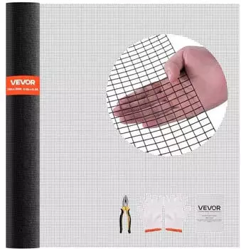 VEVOR Maschendraht-Zaun 183cm&times;30,48m Maschenbreite 1,27&times;1,27cm verzinkt vinylbeschichtet