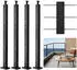 VEVOR Kabelgeländerpfosten 914x25,4x50,8mm vorgebohrte Horizontallöcher, Schwarz, 4er-Pack (HR-004)