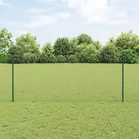 vidaXL Geschwei&szlig;ter Drahtzaun 10 x 1 m (B x H) PVC-beschichteter Stahl